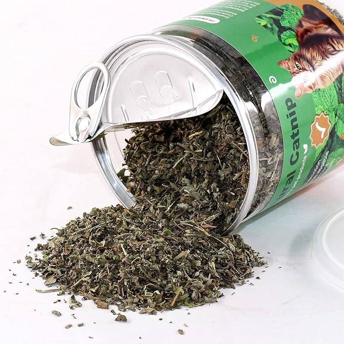 TZL Natural Catnip, Organic Cat Grass, Dried Catnip Leaves, Used for Refillable Catnip Toys, Delicately Sealed and Packaged for Easy Store (40g)