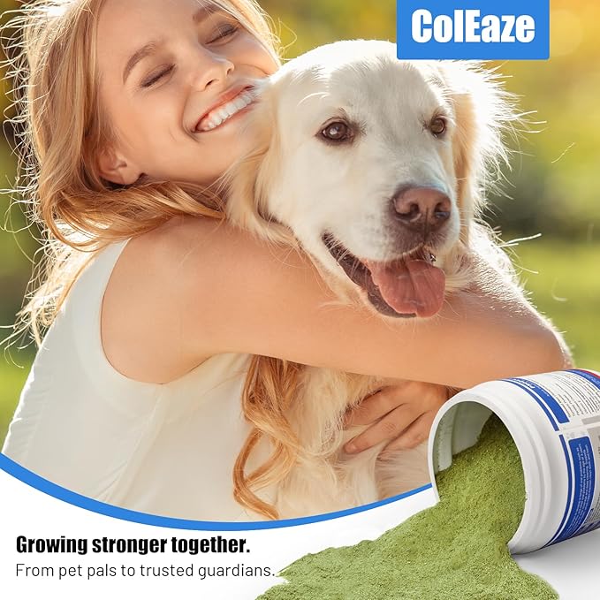 Dog Teeth Cleaning Powder, Dog Dental Powder and Breath Freshener, Plaque Off Pet Tooth Cleaning lab co, Bad Breath & Tartar Remover for Dogs, Natural Herbal Blend - All Breeds & Sizes