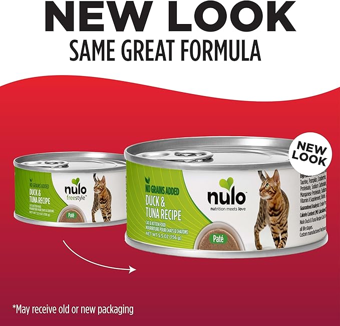 Nulo Duck & Tuna Recipe Pate Wet Canned Cat Food, 5.5 Ounce (Pack of 24)
