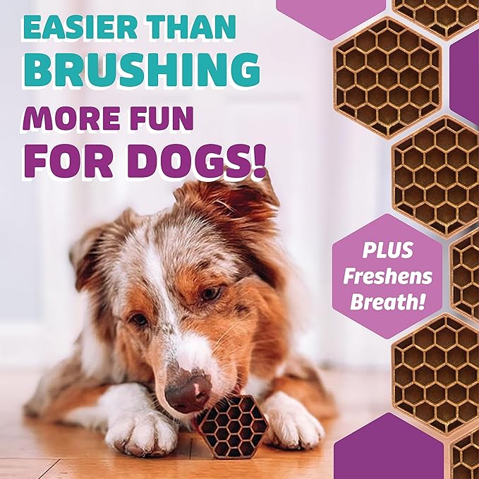 Dog Dental Treats – Vet VOHC Approved – Delicious Chicken Protein – Removes Tartar with Cleaning Comb Shape – Dental Dog Treats for Medium Dogs (36oz, 45 Count)