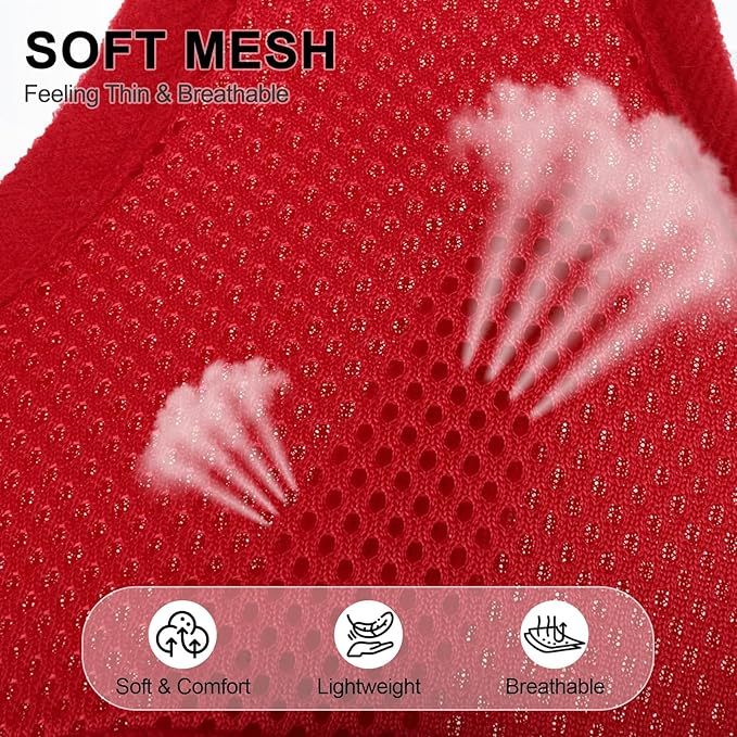 BINGPET No Pull Dog Harness for Small Medium Dogs,All Weather Mesh Step in Vest Harness for Small Dogs,Breathable Mesh Puppy Cat Harnesses,Step-in Air Dog Harness for for Small Dogs,Red,Small