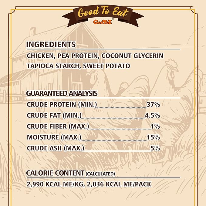 Gootoe Chicken Dog Treats – Chicken Sticks with Sweet Potato 1.5 lb – All Natural, Grain-Free, Low Fat, Premium Training Chews, Healthy & Easily Digestible