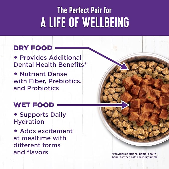 Wellness Complete Health Cubed Adult Wet Cat Food, Natural, Protein-Rich, Grain Free, 3 Ounce, 24 Pack, (Tuna Entrée)