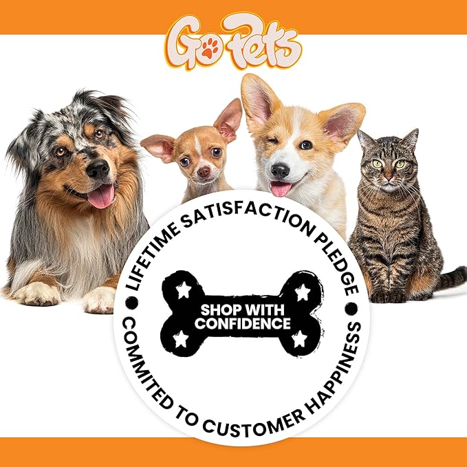 GoPets Small Pin Slicker Brush, Easy-Groom Pin Comb for Tangles & Shedding, Rounded Safety Tips, Dematting Brush for Short & Long Hair Cats, Dogs & Furry Pets, Ideal for Sensitive, Hard-to-Reach Areas