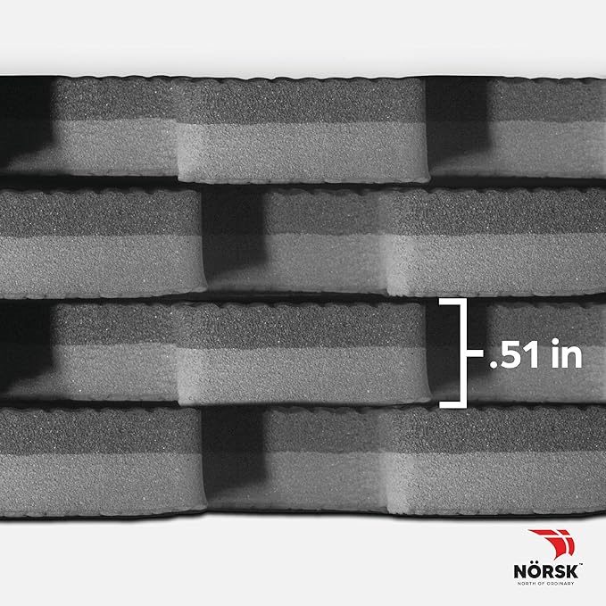 Norsk Multi-Purpose Reversible Floor Mats - EVA Interlocking Foam Tiles (Gray/Black 24 Tiles - 96 sq. Ft. 1/2" Thick)