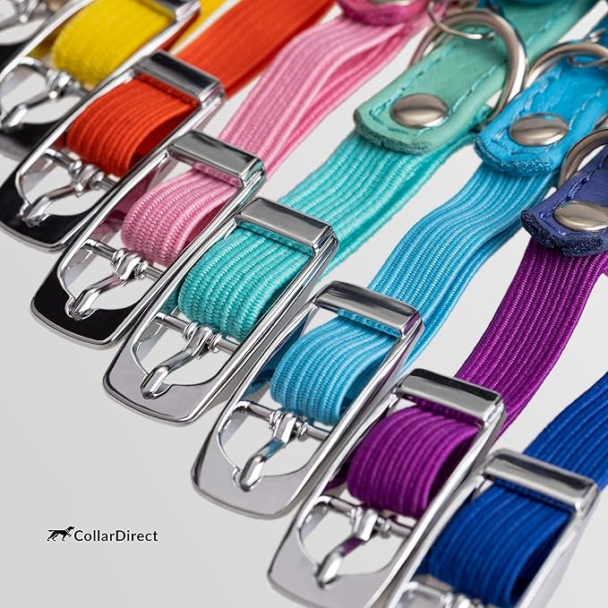 CollarDirect Leather Cat Collar, Kitten Collar with Removable Bell Black Blue Red Orange Lime Green (8-11 Inch, Red)