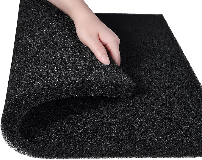 Hipanda 2 Pack Aquarium Bio Filter Sponge Pad 20"x20"x1",50PPI, Bio Filter Media Foam Pad Sponges, Cut-to-Size Open Cell Foam Sheet for Fish Tank