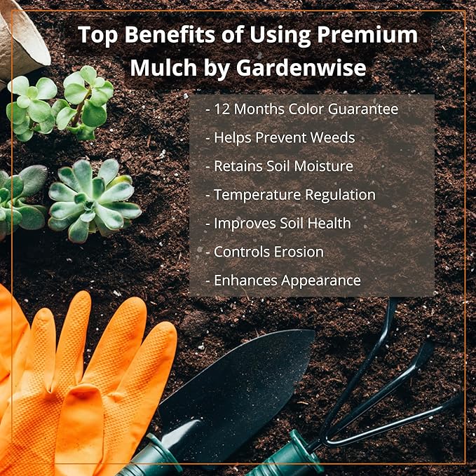 Premium Black Wood Mulch for Landscaping, Gardens, Lawns, Potting Media, and Potted Plants (0.3 CF - 8 L - 9 QTS)
