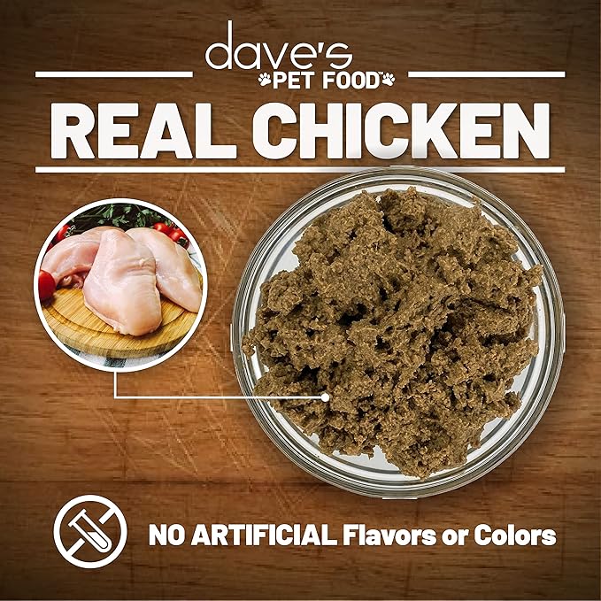 Dave's Pet Food Urinary Tract Cat Food Wet (Chicken Pate in Gravy), Non-Prescription Low Magnesium Restricted Diet Canned Cat Food, Added Vitamins, Vet Recommended, 5.5 oz (24 Pack)