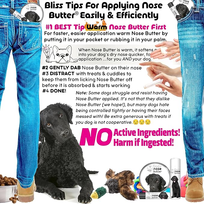 The Blissful Dog Curly-Coat Retriever Unscented Nose Butter, 1-Ounce