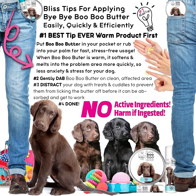 The Blissful Dog Flat-Coat Retriever Boo Boo Butter, 4-Ounce