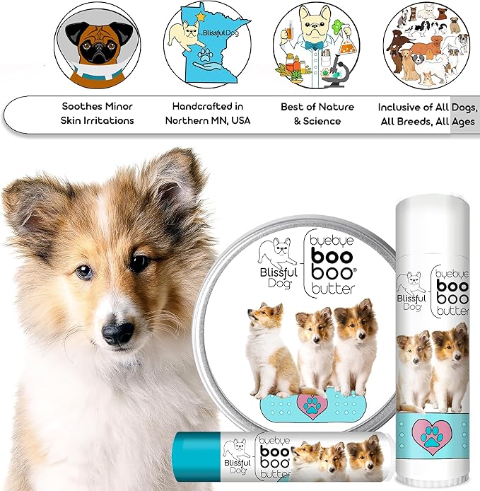 The Blissful Dog 8 oz TIN Shetland Sheepdog Booboo Butter