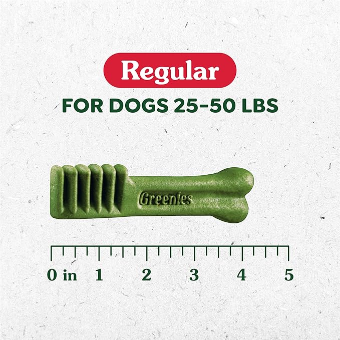 Greenies Regular Dental Dog Treats, Sweet Potato Flavor, 36 oz. Pack (36 Treats)
