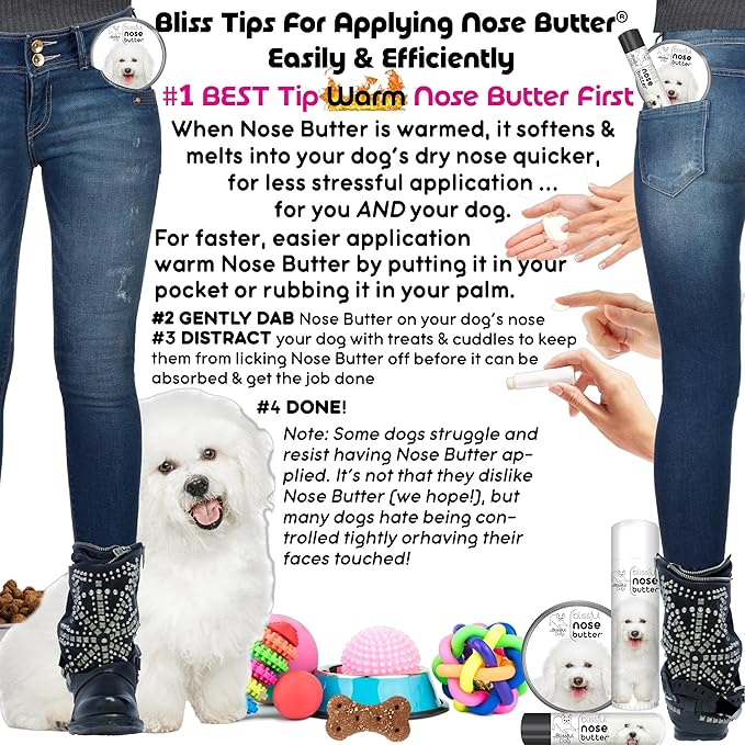 The Blissful Dog Bichon Frise Unscented Nose Butter, 0.15-Ounce