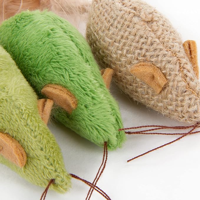 Petlinks (3 Count) 3 Blind Mice Catnip Cat Toys - Randomly Selected Color, 3 Count